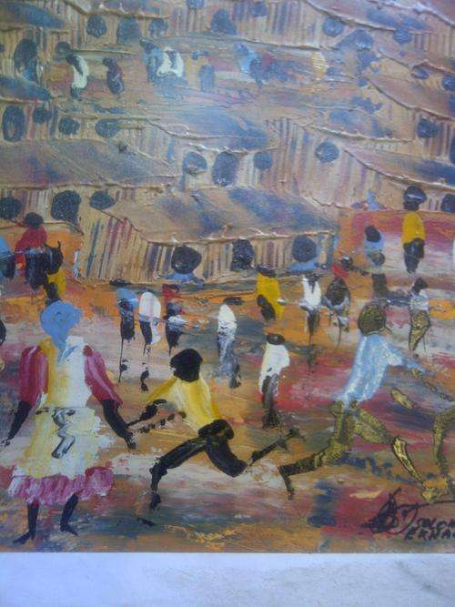 SOLOMON SEKHAELELO OIL ON PAPER