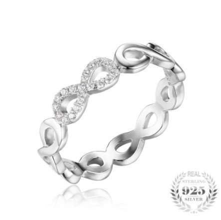 Infinity Forever Love Anniversary Promise Ring Pure 925 Sterling Silver
