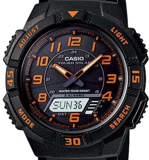Brand New Casio Solar Powered Chronograph 100M WR Watch ** Never needs a battery **