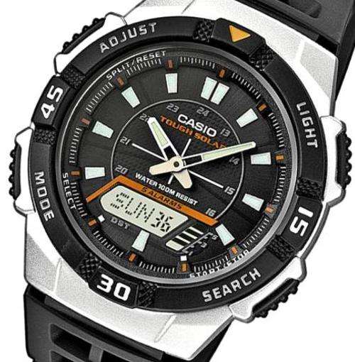 Brand New Casio Solar Powered Chronograph 100M WR Watch ** Never needs a battery **