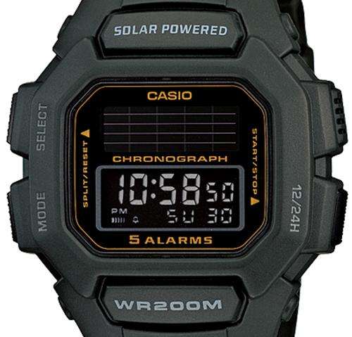 Brand New Casio Solar Powered 200M WR Watch ** Alarms ** Auto Calendar **