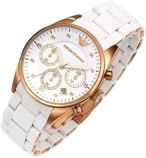 Brand New Ladies Emporio Armani Rose Gold & White Sportivo Watch AR5920 ** R5299.00 ** In-Stock **