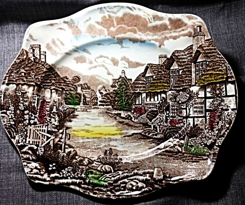 Vintage Johnson Brothers Serving Platter -  Olde English Countryside (1983)