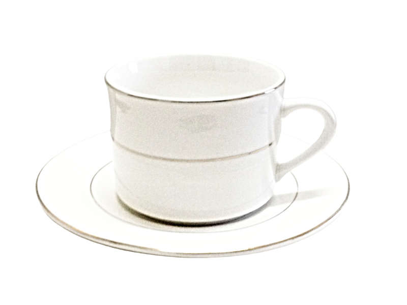 Set of 6 Tienshan Classic Gold Series Flat Cups (8oz / 250ml)