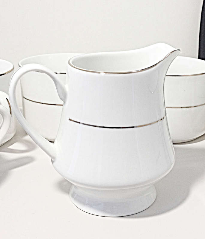 8oz Footed Creamer from Tienshan' Classic Gold Series - Pristine Condition