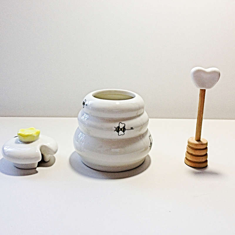 Little Bee Porcelain Honey Pot