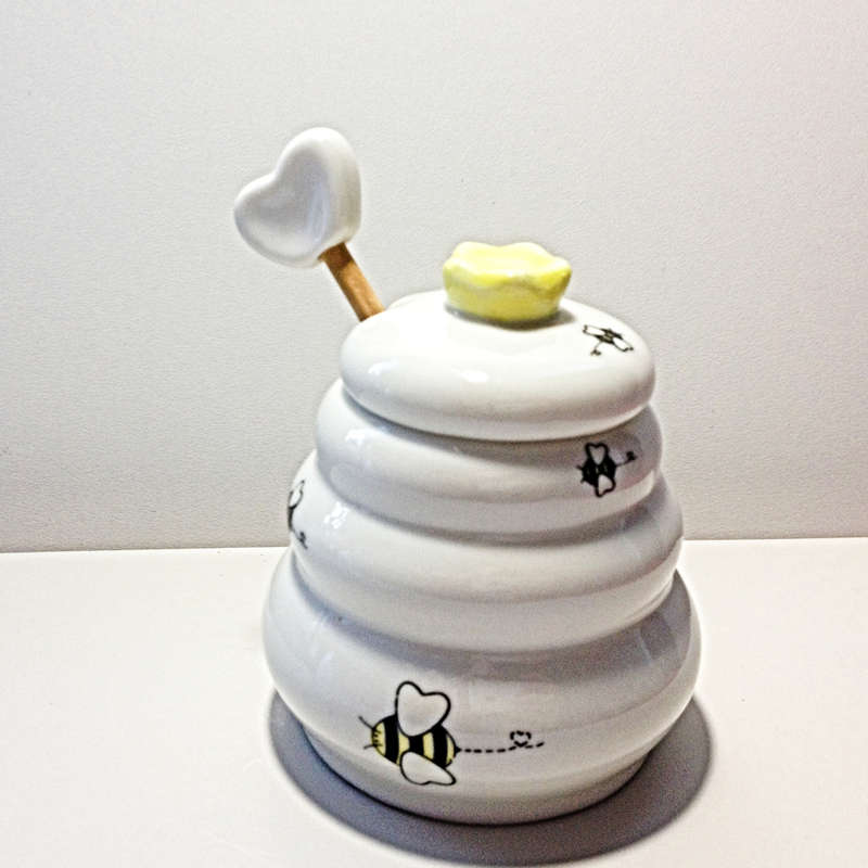 Little Bee Porcelain Honey Pot