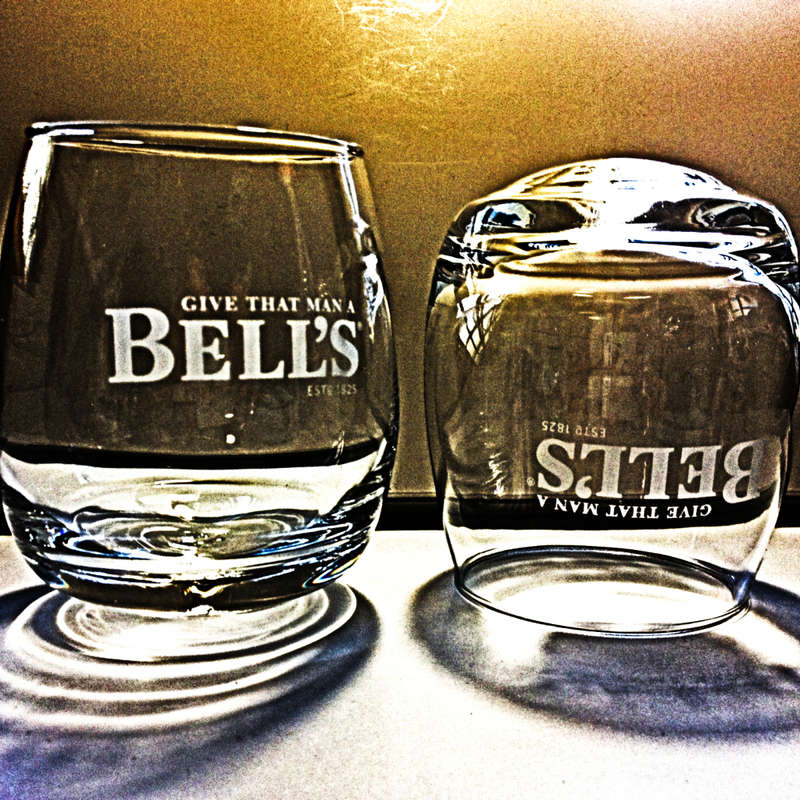 Exclusive Bell`s Scotch Whiskey Rocking Glasses