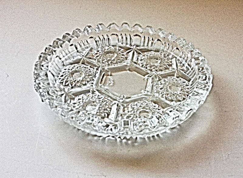 Vintage Round Crystal Ashtray