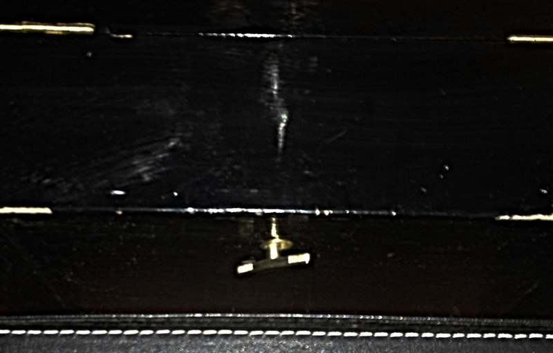 VINTAGE - Black JAPANESE Lacquer Musical Jewellery Box, w/Random Jewellery inside
