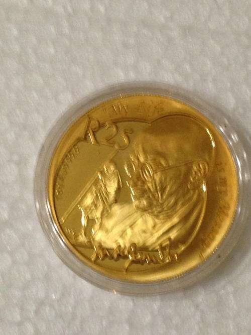 ** GANDHI 1oz gold  COIN / 1/4 oz gold VREDEFORT COMBO --FREE SHIPPING
