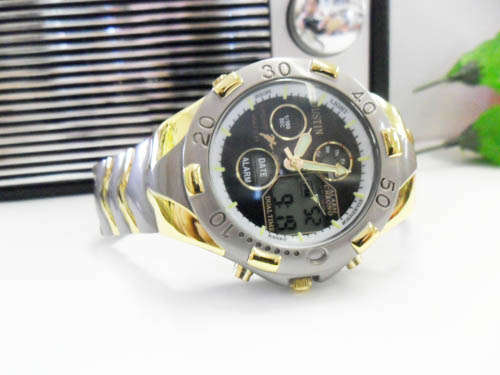 New!  Mens  Sport Stainless Steel Analog Digital Man Quartz Wrist Watch