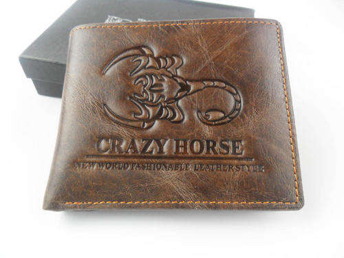 Fashion Men's Pockets Card Holder Bifold Purse Genuine Cow Leather Wallet
