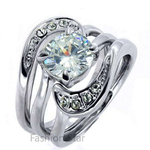 Fashion Jewelry Beautiful 18K White GOLD PLATED RING!! Size P
