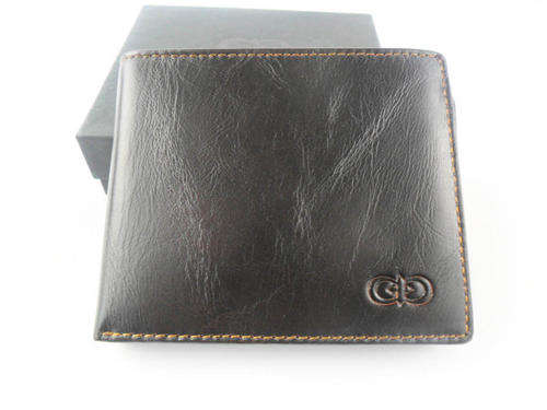 Fashion Men's Pockets Card Holder Bifold Purse Genuine Cow Leather Wallet