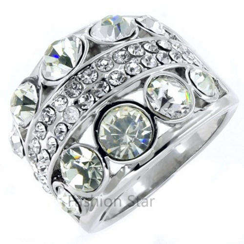 Fashion Jewelry Beautiful 18K White GOLD PLATED RING!! Size P1/2