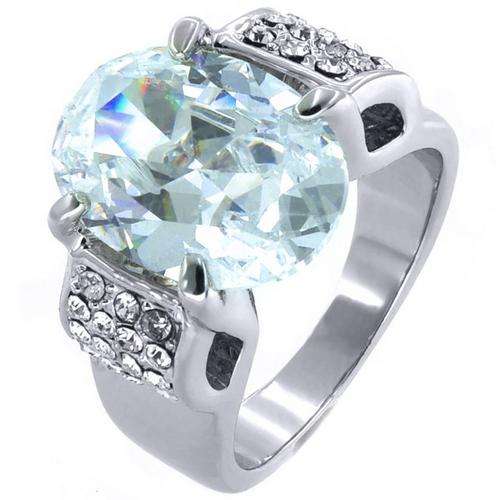 Fashion Jewelry Beautiful 18K White GOLD PLATED RING!! Size 6.5 or N