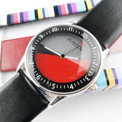 Fashionable Color Rotation Quartz Lady's Watch With One More Different Color Strap !!!