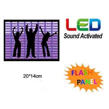 Sound Activated Light Up Flashing Rock Disco Equalizer LED Panel *Many Way To Use**