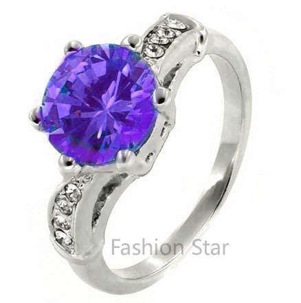 Fashion Jewelry Beautiful 18k Gold Plated Ring--Size P1/2