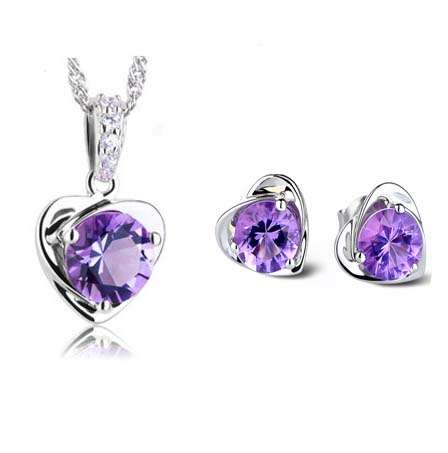 Valentines Gift Fashion Jewelry Set Beautiful Heart Shape GOLD PLATED Necklaces And Earring !
