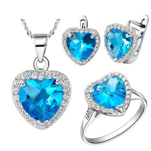 Valentines Gift Fashion Jewelry Set Beautiful GOLD PLATED Necklaces Ring And Earring !