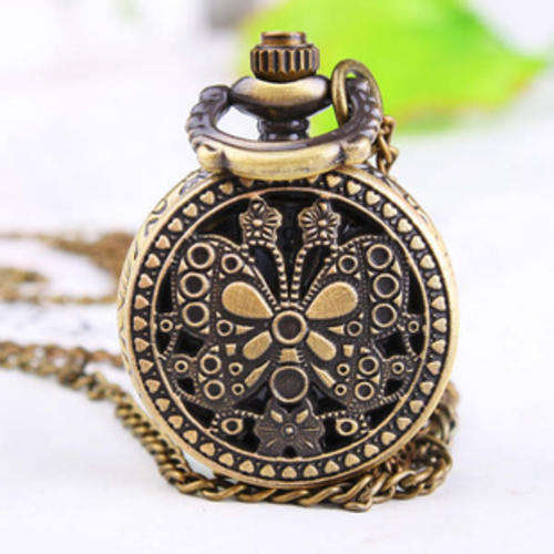 Fashionable Retro Mini  Pocket Watch With Chain.