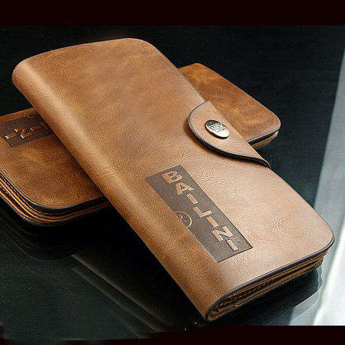 Mens High Quality Long Leather Wallet