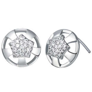 Fashion Jewelry Beautiful Gold Plated Earring With 30% Silver