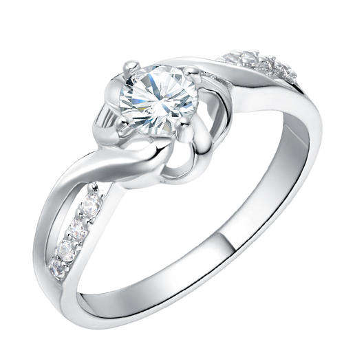 Fashion Jewelry Beautiful 18k Gold Plated Ring Size 8#
