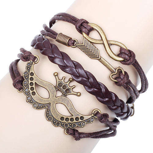 Hot Seller !!! -- European Fashion Infinity Leather Bracelet