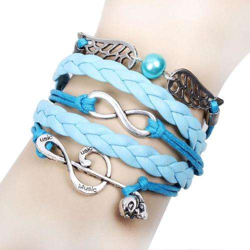 Hot Seller !!! -- European Fashion Infinity Leather Bracelet