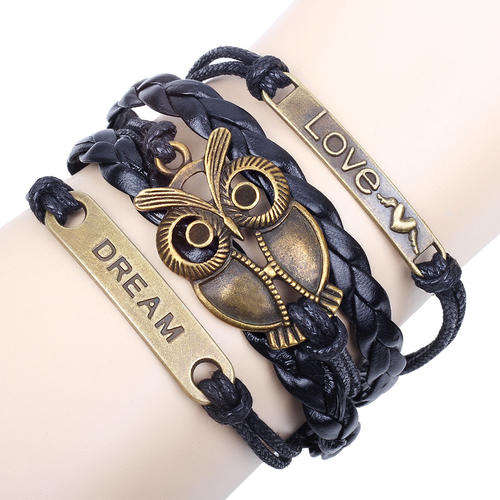 Hot Seller !!! -- European Fashion Infinity Leather Bracelet