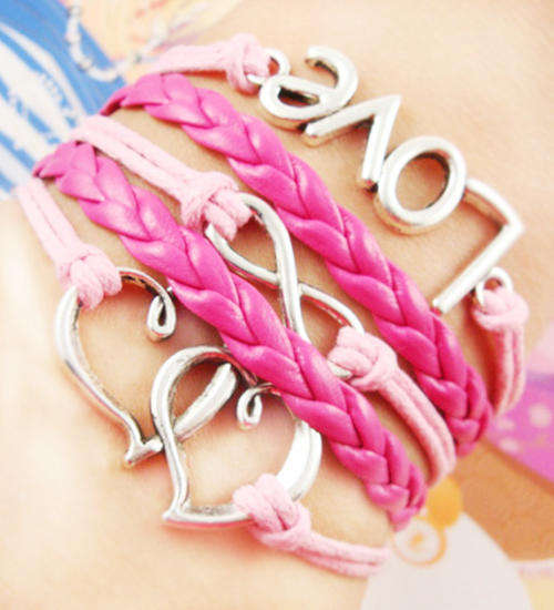 Hot Seller !!! -- European Fashion Infinity Love Leather Bracelet