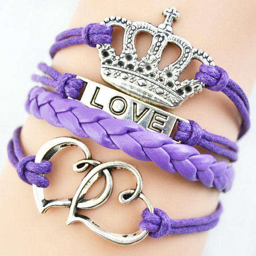 Hot Seller !!! -- European Fashion Infinity Leather Bracelet