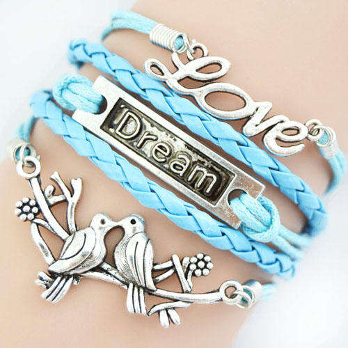 Hot Seller !!! -- European Fashion Infinity Leather Bracelet