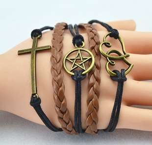 Hot Seller !!! -- European Fashion Infinity Leather Bracelet