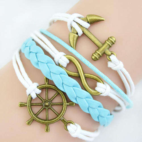 Hot Seller !!! -- European Fashion Infinity Leather Bracelet