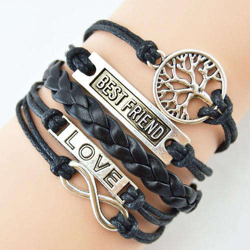 Hot Seller !!! -- European Fashion Infinity Leather Bracelet