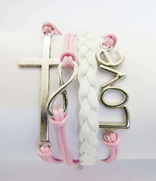 Hot Seller !!! -- European Fashion  Infinity Leather Bracelet