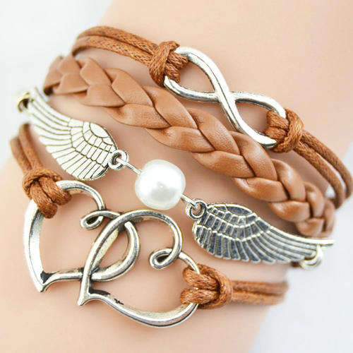 Hot Seller !!! -- European Fashion Leather Infinity Bracelet