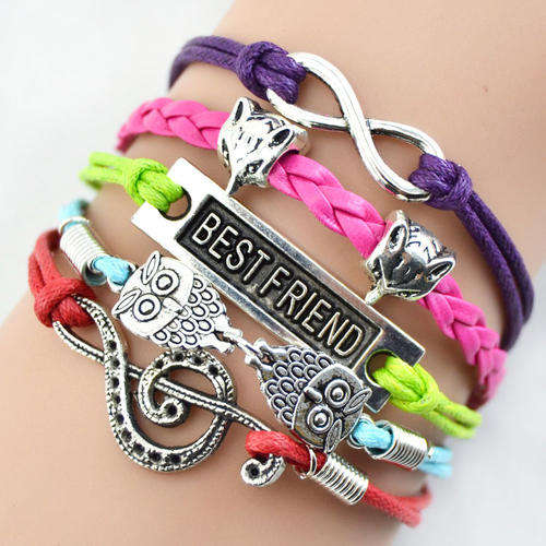 Hot Seller !!! -- European Fashion Infinity Leather Bracelet