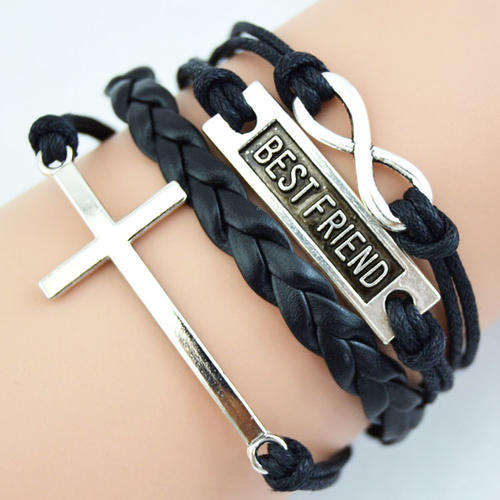 Hot Seller !!! -- European Fashion Infinity Leather Bracelet