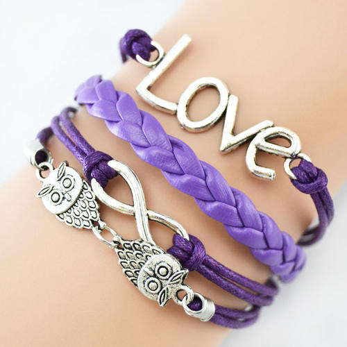 Hot Seller !!! -- European Fashion Infinity Leather Bracelet