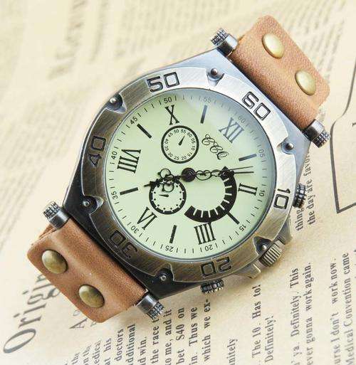 Hot Seller !!! -- European Fashion Genuine Leather Men's Watch
