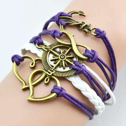 Hot Seller !!! -- European Fashion Infinity Leather Bracelet