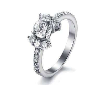 Fashion Jewelry Beautiful Stainless Steel Simulated Diamond RING!! Size 8#