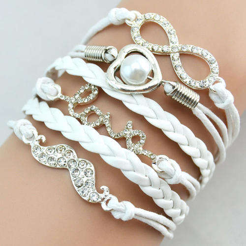 Fashion Infinity Rhinestone Love Bracelet