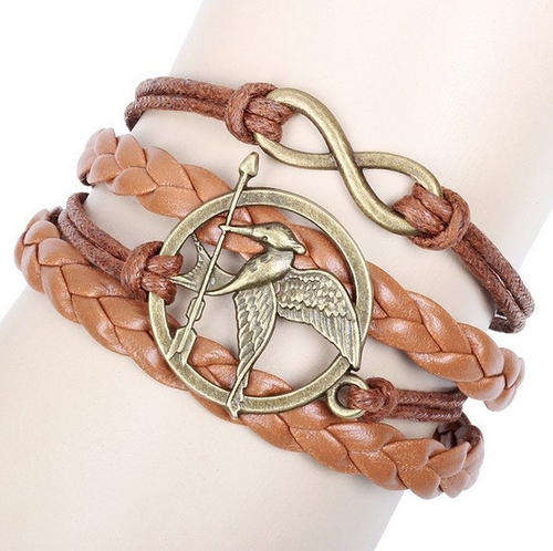 Hot Seller !!! -- Fashion Vintage Rectangle Game & Birds Leather Infinity Multilayer Bracelets