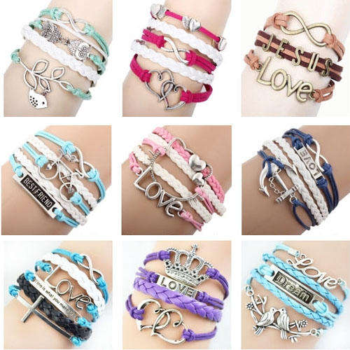**Promotional" -- Fashion Infinity Bracelet 150+ Types Choose From!